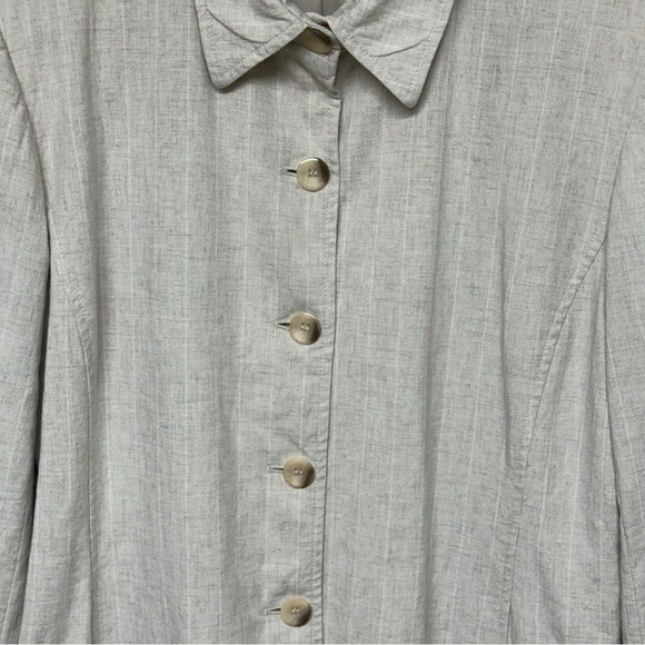 431 - VINTAGE CLEO CREAM BLAZER - 54% LINEN - Picture 8 of 14